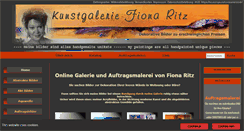 Desktop Screenshot of kunstgalerie-fiona-ritz.de